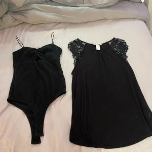 Two black tops (CAN BE SOLD SEPARATELY)